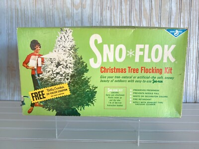 Vintage Sno Flok Christmas Tree Flocking kit 1960s Complete Unused