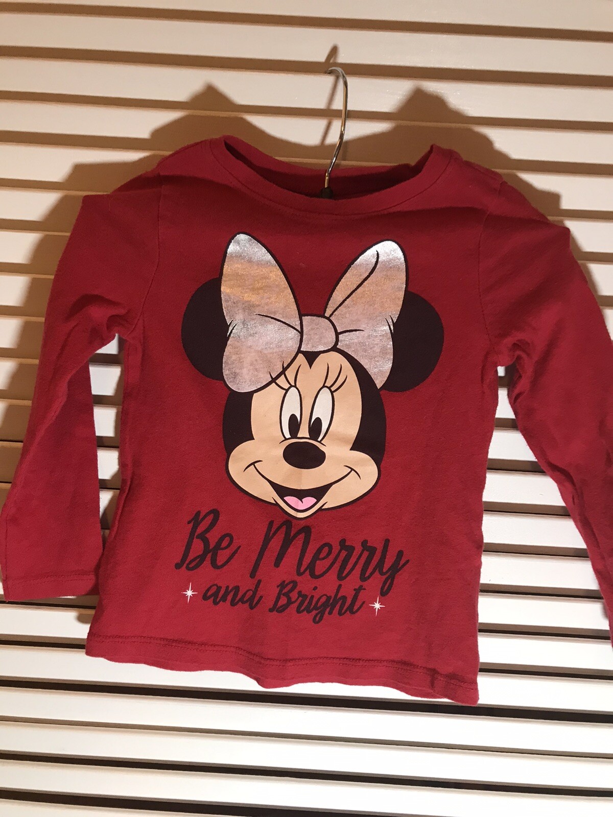 Old Navy Disney Glitter Top Minnie Mouse Size 2T Euc