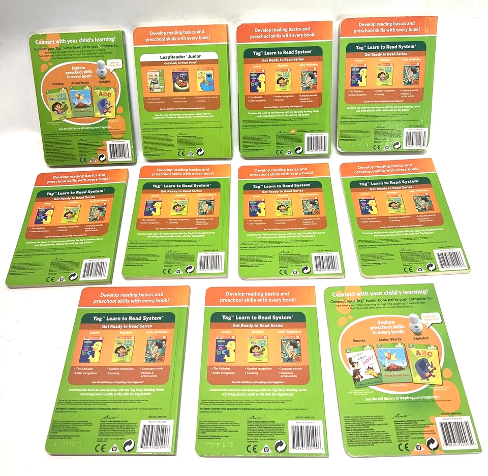 LeapFrog Tag Junior Books only Lot of 11 LeapReader Dr Seuss Dora Disney Jake - Image 2 of 4