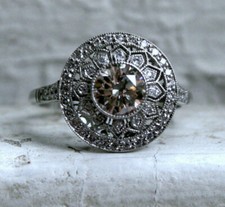 1.24Ct White Round Bezel Set CZ Engagement Wedding Ring 925 Sterling Silver