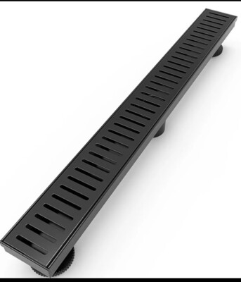 WEBANG 24 Inch Shower Linear Rectangular Floor Drain MATTE BLACK NEW