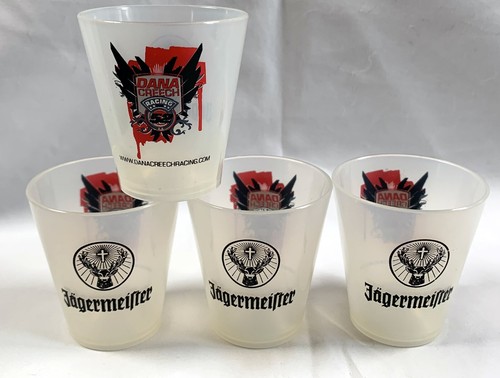 4 New Jagermeister Dana Creech 52 Racing Platic Shot Glasses 1 oz - Picture 5 of 7