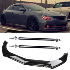 Front Bumper Lip Splitter Spoiler +Strut Rods Bar Rods For Nissan Altima 2008