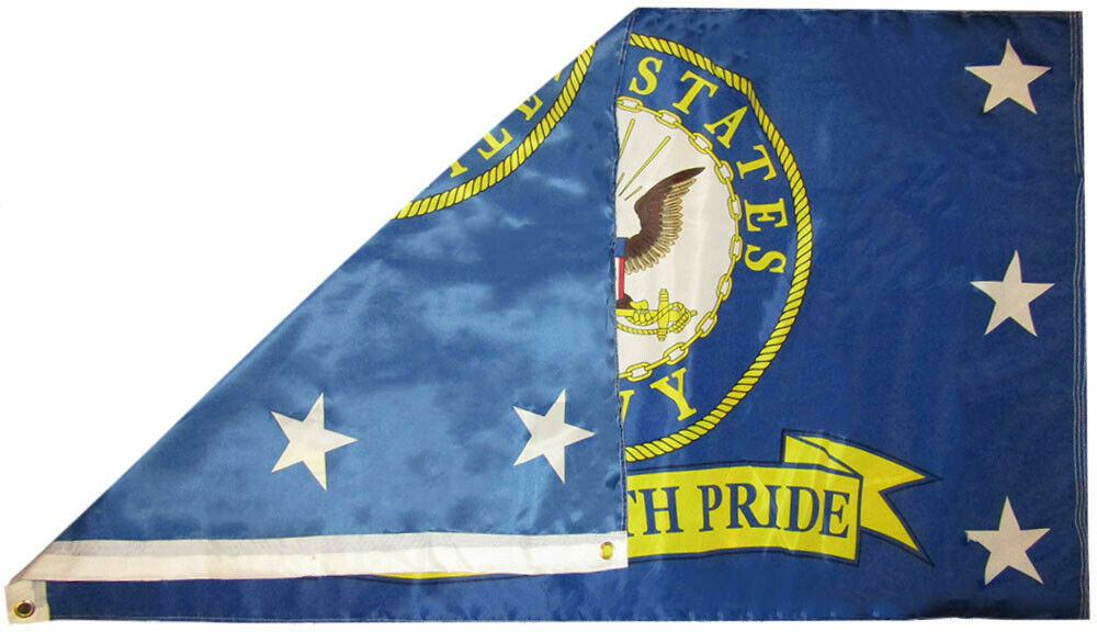 Bandiera USA 3x5 Piedi "Navy Served With Pride" – Veterano Marina, Poliestere, Spedizione Inclusa