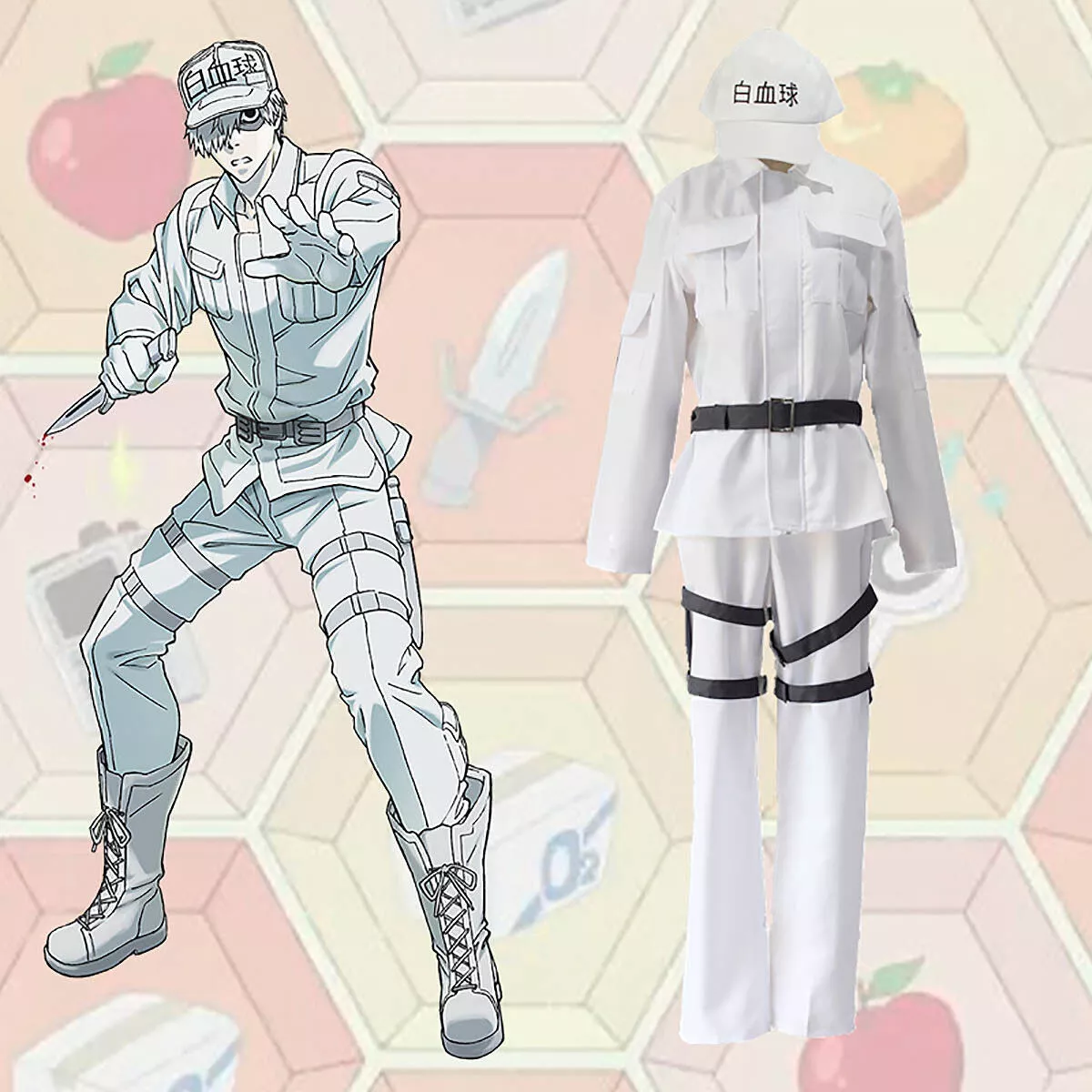 White Blood Cell Costume, Carbon Costume