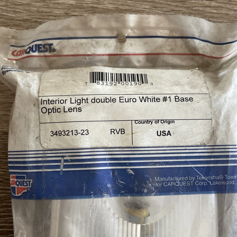 3493213-23 Interior Light Double Euro White #1 Base Optic Lens “2 Pack” RV 12in - Image 2 of 3