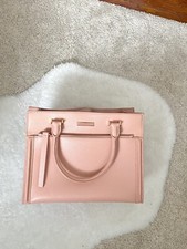 Charles And Keith Double Handle Front Zip Tote Bag Pink Shoulder Bag Handbag