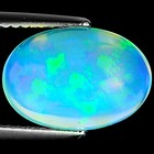 2.91 Ct Natural Ethiopian Cabochon Opal Gemstone Multi Color Oval Cut — photo 1