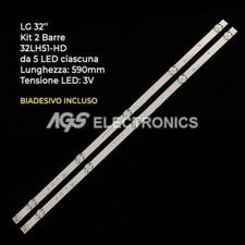 KIT 2 BARRE STRIP LED TV LG  32 POLLICI 32 LH ECC..