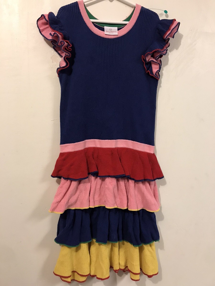 Hanna Andersson Sweater Knit Twirl Dress Sz 140 US 10 Butterfly 