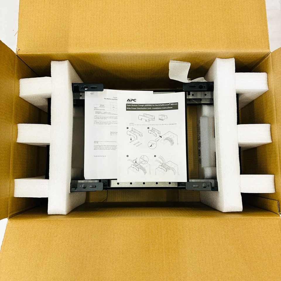 APC AR8560 NetShelter Cable Management Cable Trough 600mm Open Bottom, Black - Image 3 of 4