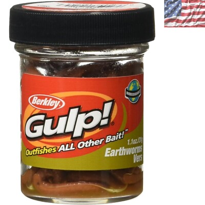 4-Inch Brown Gulp! Earthworm   Ultimate Fishing Bait for Better Catch Success