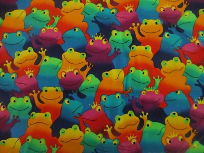 Cotton Quilt Craft Fabric Frog Prince Hi Fashion F