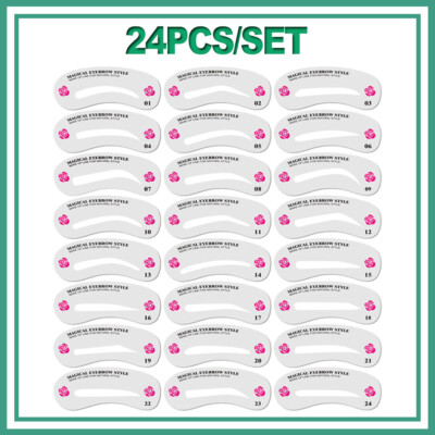 Augenbrauen 24 Muster Formende Augenbrauen Wasserdicht Power Schablonen Definer Makeup Set