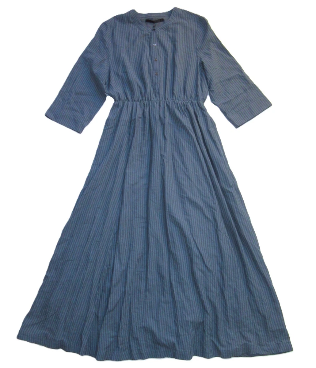 3/4 Sleeve Striped Cotton Casual Shirt Dresses for sale | eBay