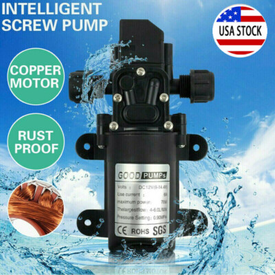 12V 130PSI Electric Water Pump Self Priming Sprayer for RV Camper Marine Boat US