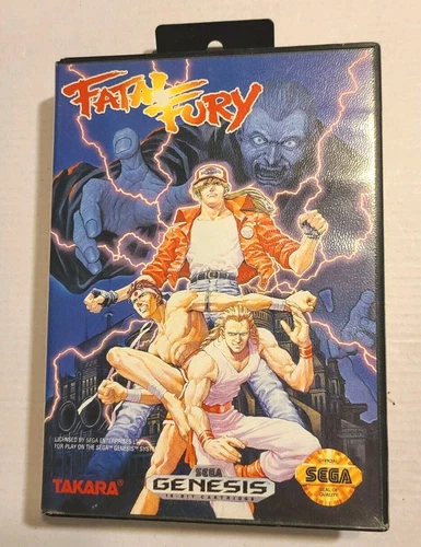 EMPTY CASE for Sega Genesis System 1991 SNK game FATAL FURY 1 with Manual