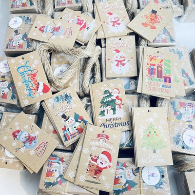 3300 Stck. Luxus Weihnachtsgeschenk Etiketten saisonale Geschenke Karte Namensschilder Etiketten hängen