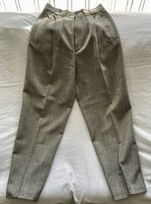 VINTAGE:Giorgio Sant' Angelo - Women Plaid Pants Angelo Merino Wool Size:8