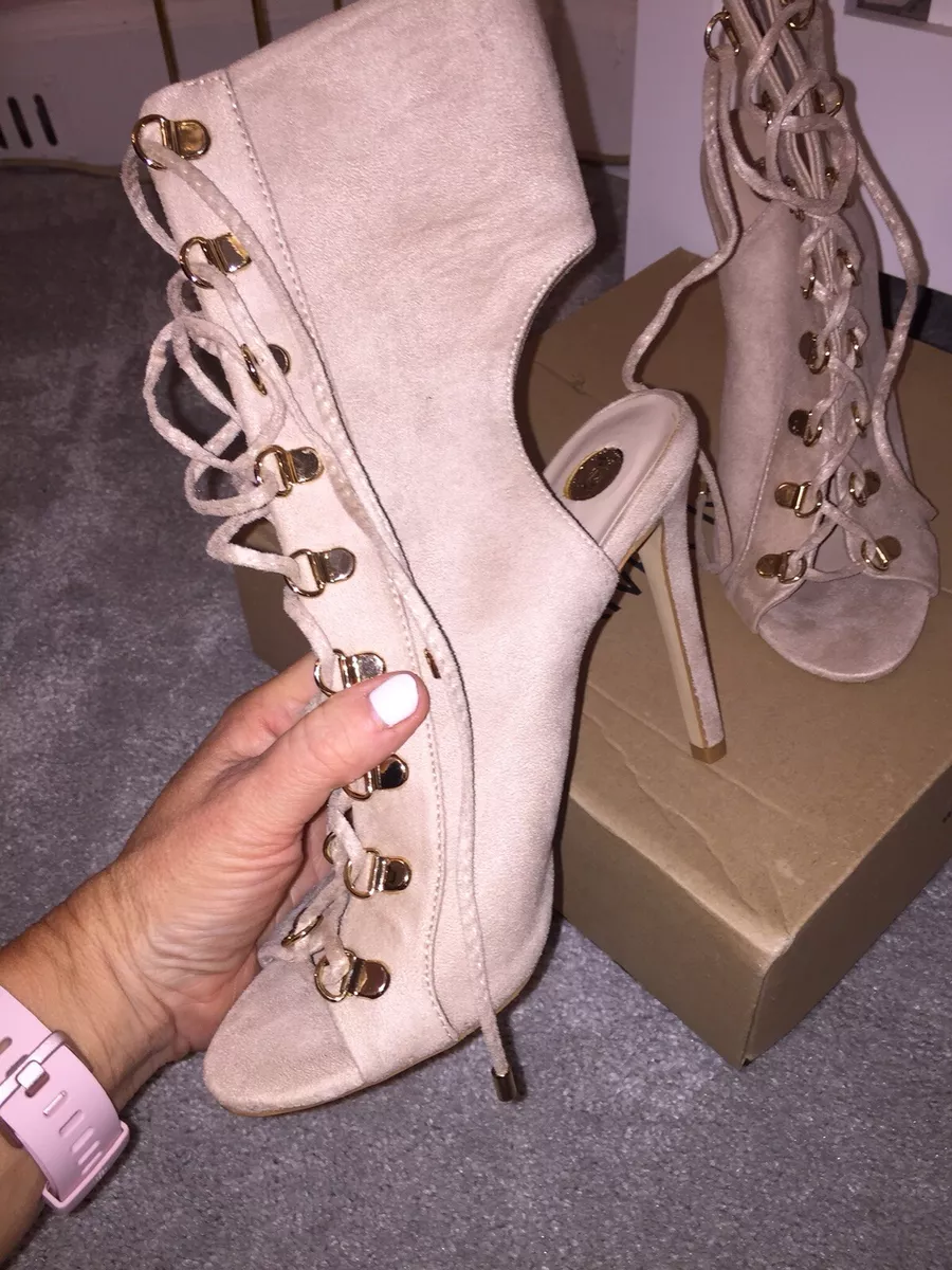 Beige ankle boots river island cheap