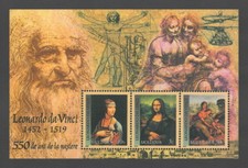Moldova 2002 Art Mona Lisa / 550th Anniversary of Leonardo da Vinci MNH block