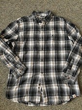 Vintage Carhartt Flannel Shirt Large L Button Front