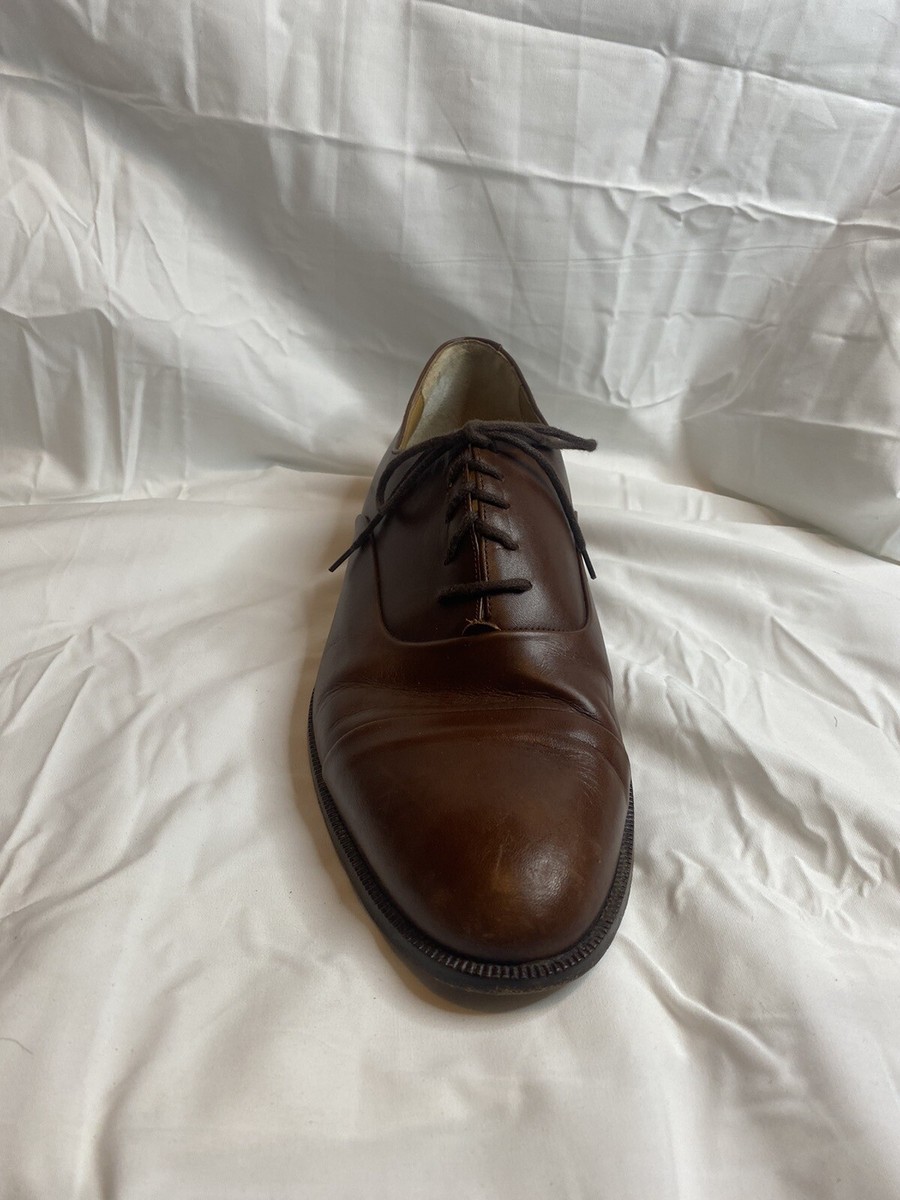 Authentic Caporicci Brown Leather Oxford Dress Shoes Men display picture 2