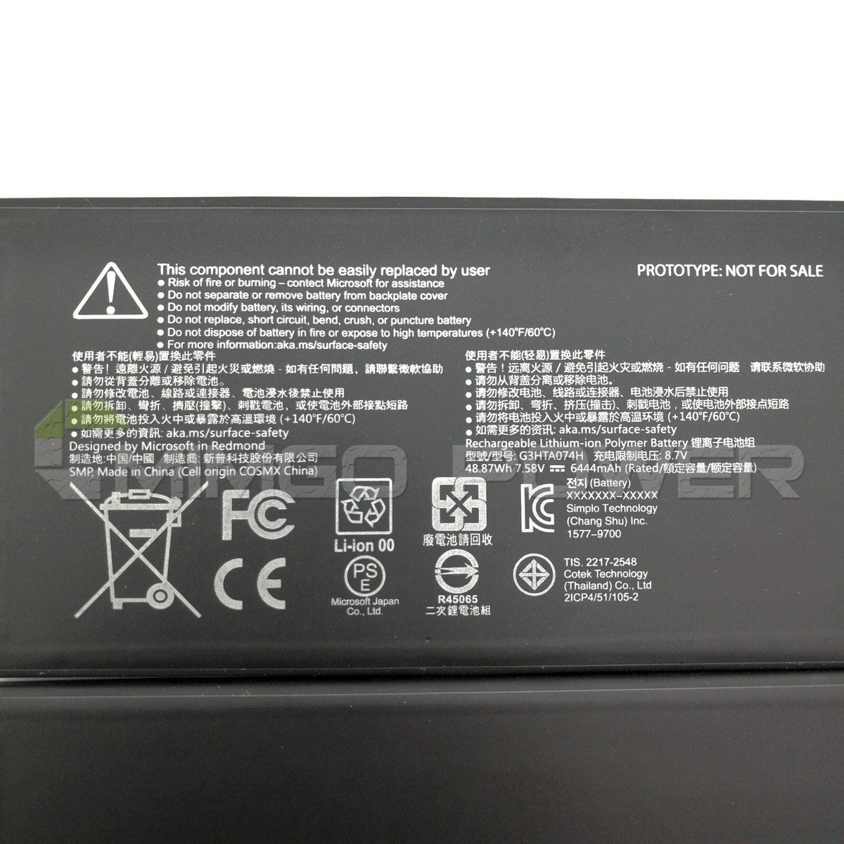 New Genuine G3HTA074H DYNH03 OEM Battery for Microsoft Surface Pro
