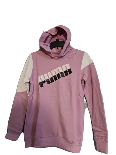 Sudadera con Capucha Suéter Puma Niñas Jersey De Algodón Rosa/Blanco/Negro  Brillo M (8-10) NUEVO | eBay