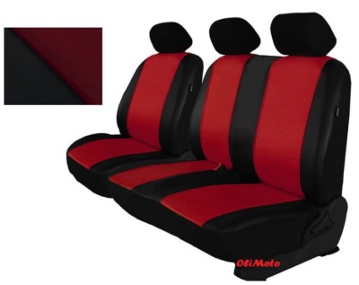 Burgundy EcoLeather Universal Front Seat Covers Vauxhall Astra Vectra Combo
