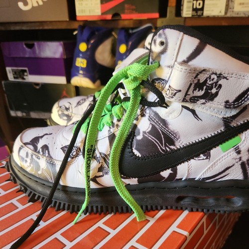 Size 11 - Nike Off-White x Air Force 1 SP Leather Mid Grim Reaper - Picture 20 of 24