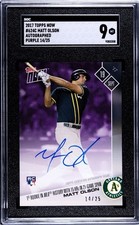 2017 Topps Now 624C 15/25 Auto Purple Matt Olson RC SGC 9 Mint
