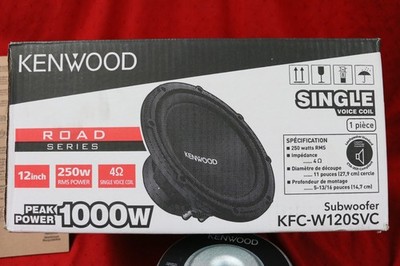 Kenwood KFC-W120SVC 12in SVC 250W RMS/ 1000W Max Car Subwoofer, NEW #N1