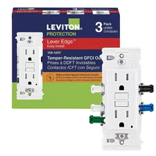 Lever Edge 15 Amp 125-Volt Self-Test Tamper-Resistant GFCI Duplex Outlet/Recepta