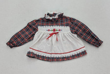 Vintage Baby Dress Size 12 Months Plaid JC Penney