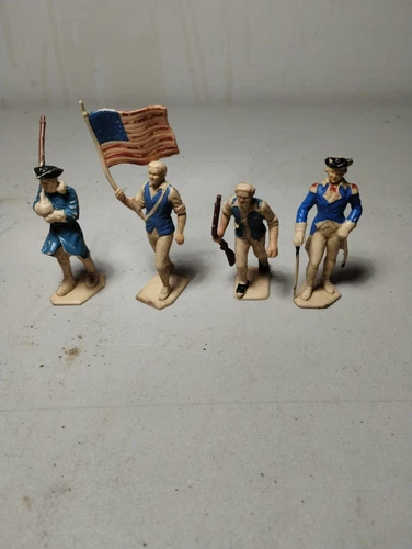 Vintage 1950's Marx Playset Revolutionary War Figure Lot of 4