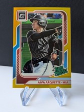 2026 Donruss Baseball Aiva Arquette /10 Gold Optic Rated Prospect #195