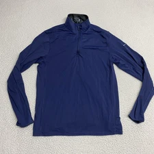 Greyson Quarter Zip Pullover Mens Medium Navy Blue Golf Performance Long Sleeve
