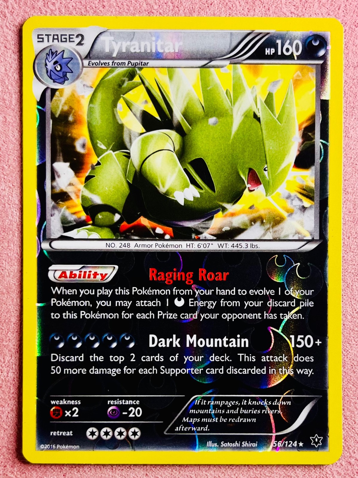 Tyranitar 56/124 Reverse Holo | XY Fates Collide | 2016 Pokemon TCG Card | LP