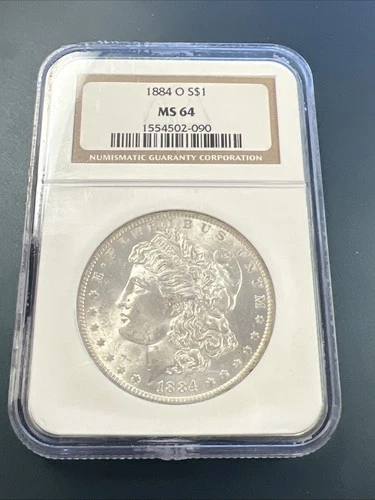 1884-O Morgan Silver Dollar $1 - .9 / NGC MS 64 / Beautiful Coin! - No Reserve!