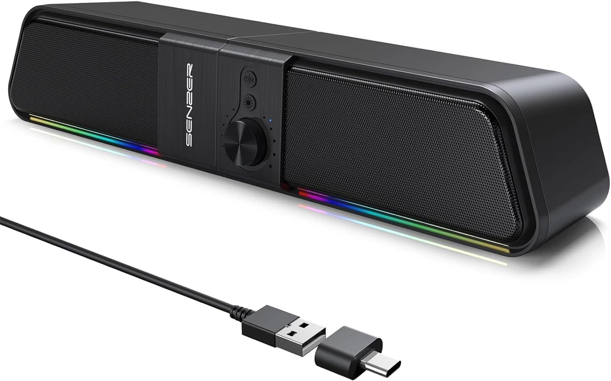 ALTOPARLANTI COMPUTER USB cablati portatili stereo jack da 3,5 mm per