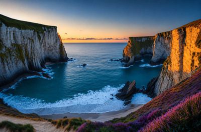 Digital Image Picture Photo Wallpaper Background Desktop Gr Sunset Coastal Cliff