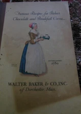vintage booklet Walter Baker & Co. Famous recipes for Bakers Choolate 1925