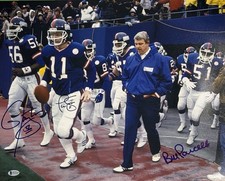 BILL PARCELLS LAWRENCE TAYLOR PHIL SIMMS MULTI SIGNED 16X20 BAS HOLO NY GIANTS