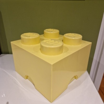 Lego Storage Brick Gelb 4 Noppen Kiste Aufbewahrung Box stapelbar