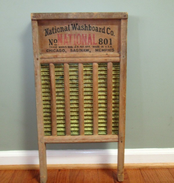 Vtg Wood National Washboard Co The Brass King #801 -- 24