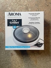 AROMA 3 IN 1 GRILLET  GRILL STEAM SIMMER BRAN...