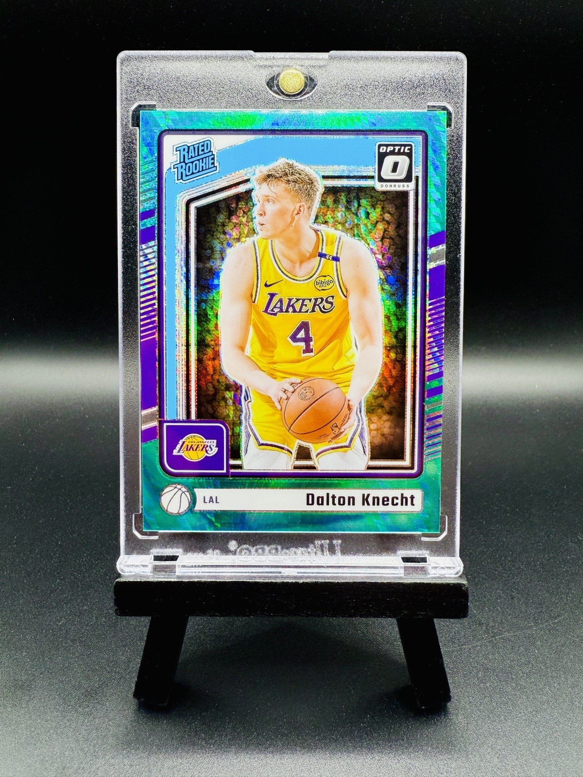 2024-25 Optic Basketball DALTON KNECHT RC No. 256 GREEN HYPER PRIZM #/249 LAKERS