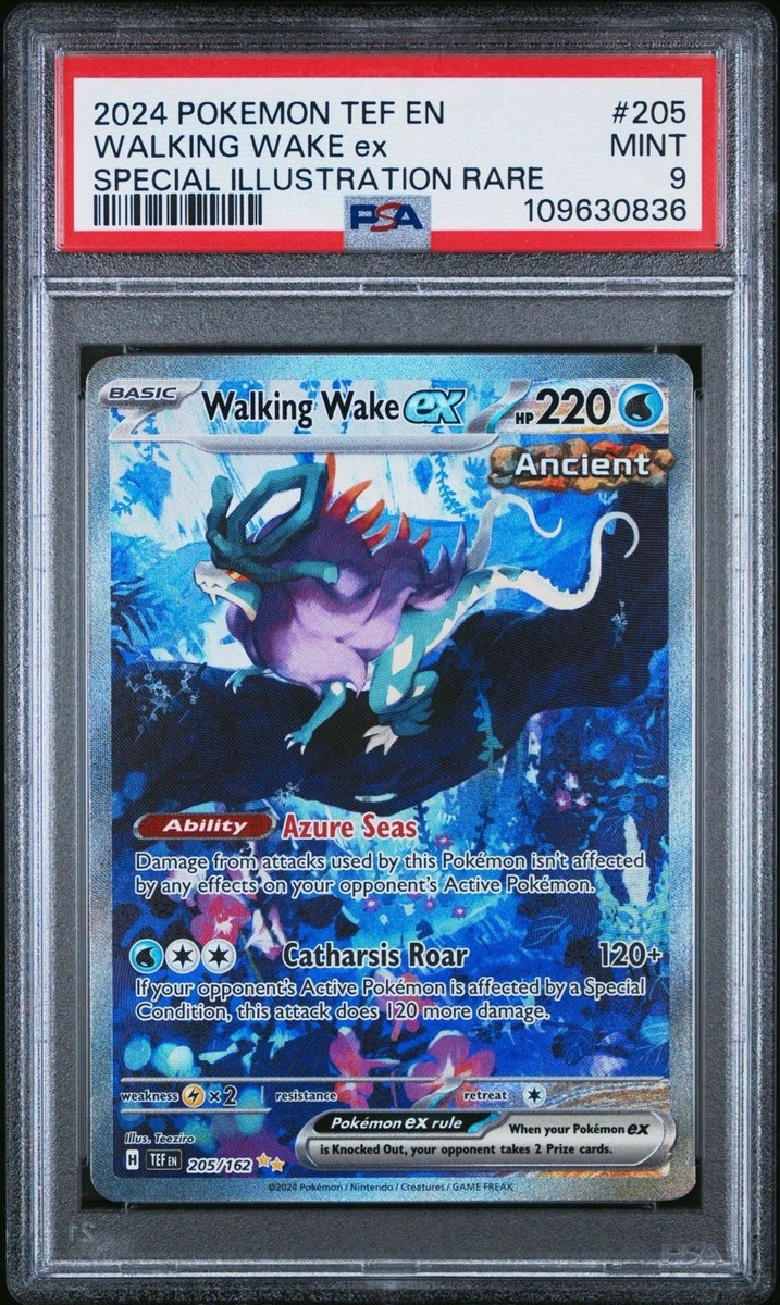 WALKING WAKE EX 205/162 PSA 9 TEMPORAL FORCES SIR POKEMON CARD