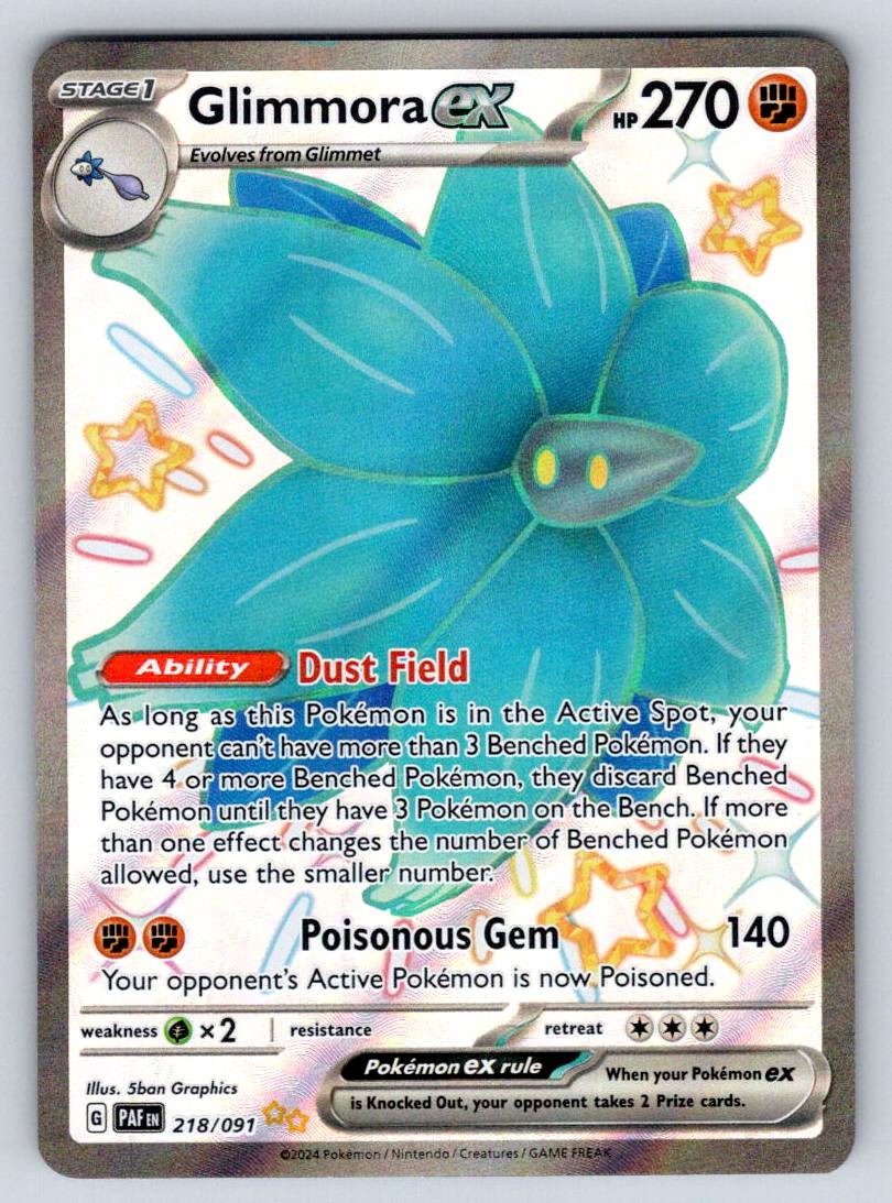 Holofoil Glimmora ex 218/091 SV: Paldean Fates NM
